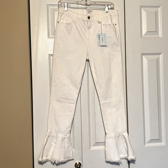 Frame Denim Denim - Frame Le Skinny Jeans with Ruffle hem